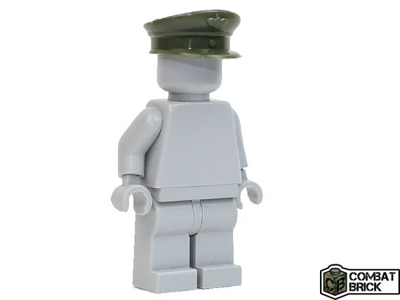 CombatBrick WWII Officer Visor Cap Military Green