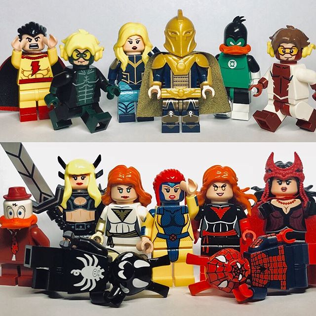 Custom Designed Minifigure Superheroine Lightning Lass Printed On LEGO Parts 