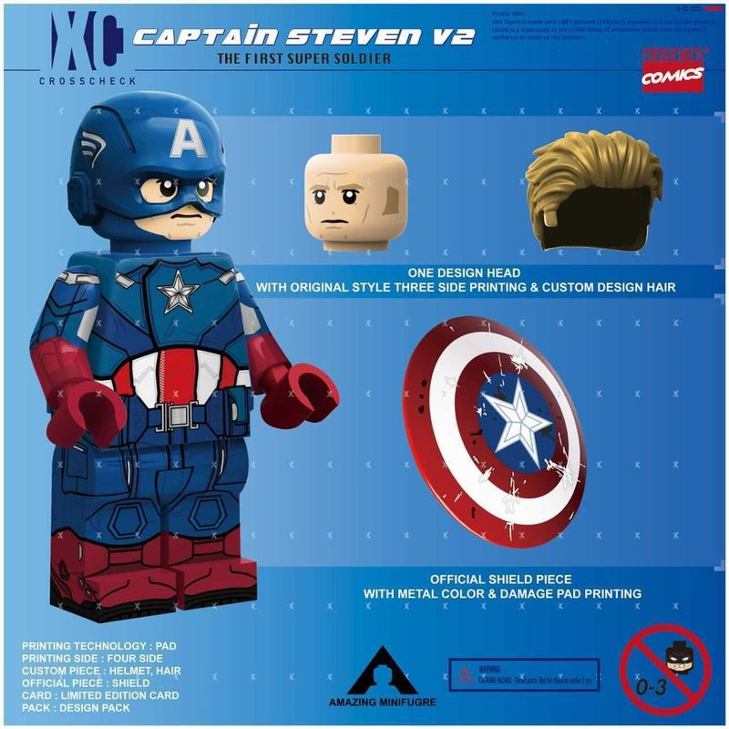 Captain Steven V2 XC x AM Original Custom Minifigure