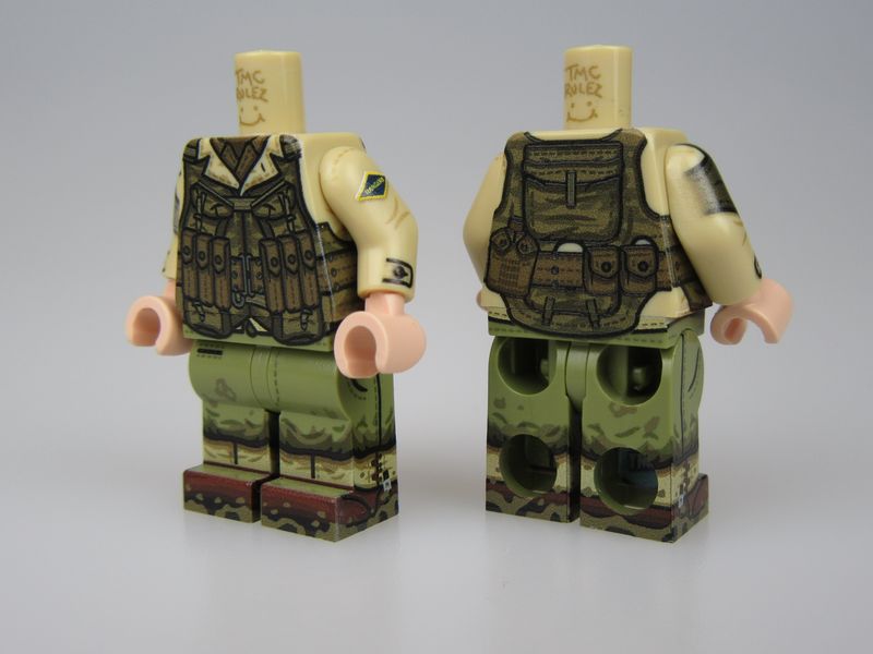 Full Body Printing Lego Custom WW1 AMERICAN SOLDIER NEW 