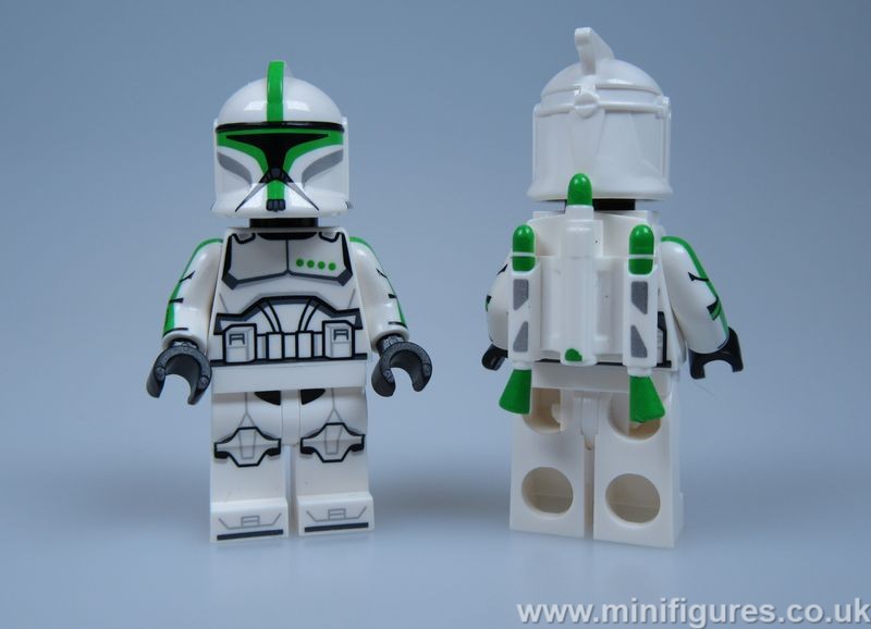 P1 Light Green Jet Trooper (RH) with Printed Jetpack GCC Custom Minifigure